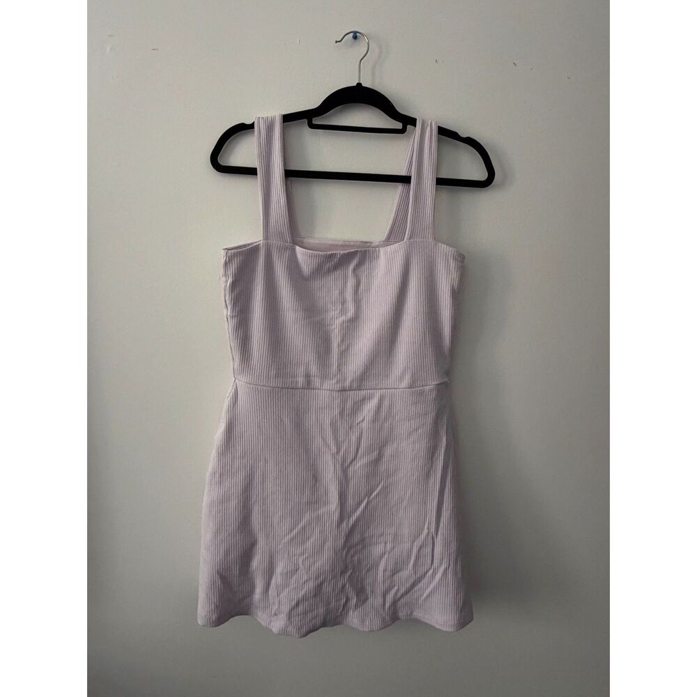 PINK Victoria's Secret Ribbed One Piece Romper Large Lavender NWT